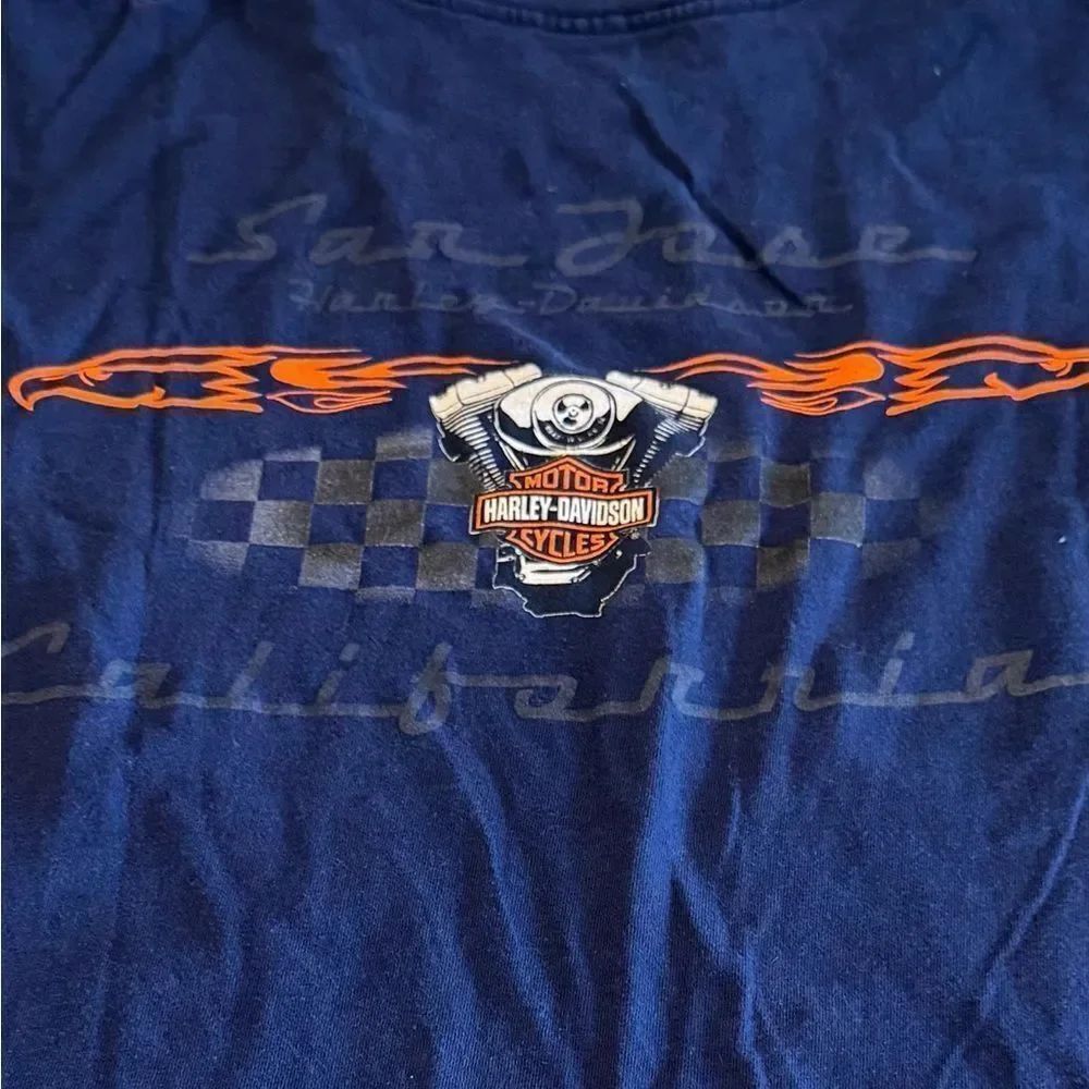 Harley-Davidson Blue Graphic T-Shirt San Jose, California